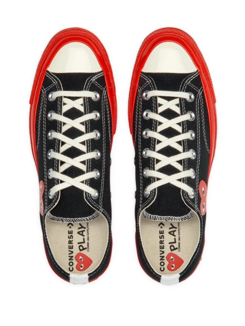 CONVERSE X COMME DES GARCONS PLAY RED SOLE CHUCK 70 LOW TOP